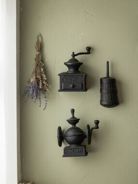 Vintage 1970s SEXTON 3 Pcs Kitchen Wall‎ Plaques Cast Iron Hangings Cottagecore